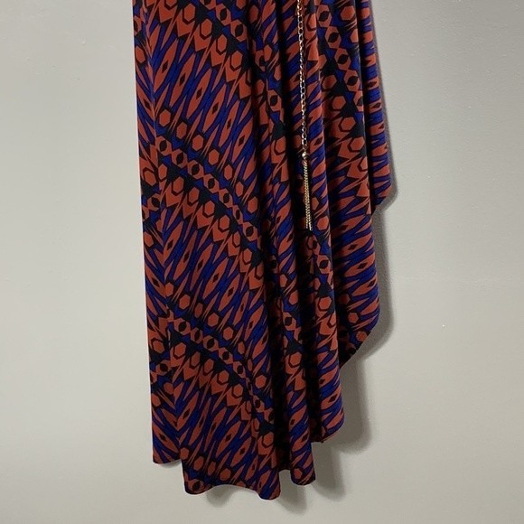 Popcorn Woman’s Purple /Black Printed Strapless Maxi Dress Size L - Picture 4 of 12